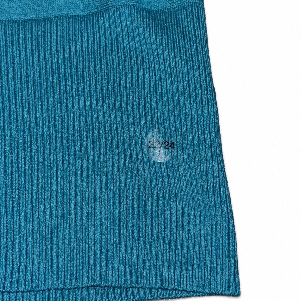 Lane Bryant 22/24 Teal Dolman Knit Sweater Top NWT Button Shoulder Plus - Picture 5 of 6